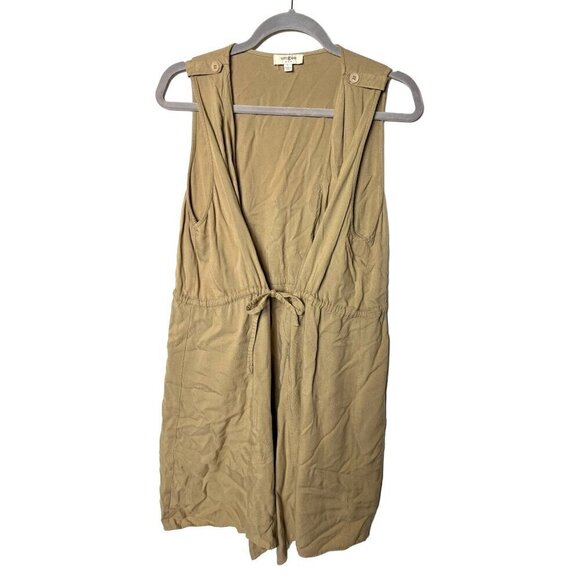 Umgee tan long vest tie‎ front size large - Picture 7 of 8